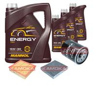 KAMOKA Controllo Set MANNOL Energy 5W-30 8L Per Isuzu D-Max II 2.5 CRDi 4x4