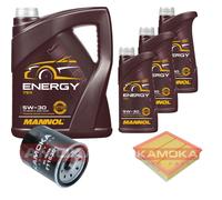KAMOKA Controllo Set MANNOL Energy 5W-30 8L Per Isuzu D-Max II 2.5 CRDi 4x4