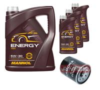 KAMOKA Controllo Set MANNOL Energy 5W-30 8L Per Isuzu D-Max II 2.5 CRDi 4x4