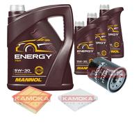 KAMOKA Controllo Set MANNOL Energy 5W-30 8L Per Isuzu D-Max II 2.5 CRDi 4x4