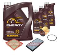 KAMOKA Controllo Set MANNOL Energy 5W-30 8L Per Opel Vivaro Kasten 2.5 DTI