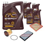 KAMOKA Controllo Set MANNOL Energy 5W-30 9L Per Opel Vivaro Kasten 2.5 DTI