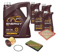 KAMOKA Controllo Set MANNOL Energy 5W-30 9L Per Opel Vivaro Kasten 2.5 DTI
