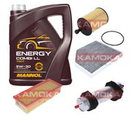 KAMOKA Controllo set MANNOL Energy Combi LL 5W-30 5L per Audi Q5 2.0 TDI