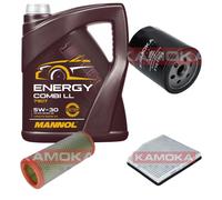 KAMOKA Controllo Set MANNOL Energy Combi LL 5W-30 5L Per Fiat Doblo 1.6 16V