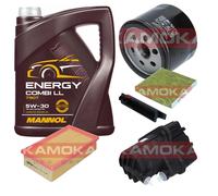 KAMOKA Controllo Set MANNOL Energy Combi LL 5W-30 5L Per Renault Modus/Grand