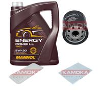 KAMOKA Controllo Set MANNOL Energy Combi LL 5W-30 5L Per Toyota IQ 1.0