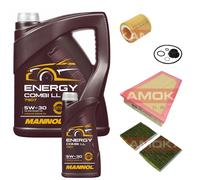 KAMOKA Controllo Set MANNOL Energy Combi LL 5W-30 6L Per BMW 5 Serie 520I 528I
