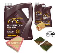 KAMOKA Controllo Set MANNOL Energy Combi LL 5W-30 7L Per BMW 5 Serie 520I 528I