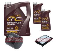KAMOKA Controllo Set MANNOL Energy Combi LL 5W-30 7L Per Suzuki Baleno 1.0