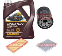 Kamoka Controllo Set Mannol Energy Premium 5W-30 5L Per Fiat Stilo 1.4 16V