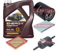 Kamoka Controllo Set mannol Energy Premium 5W-30 5L per Fiat Strada