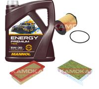 KAMOKA Controllo Set MANNOL Energy Premium 5W-30 5L Per Opel Agila (B) 1.3