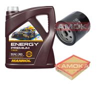 KAMOKA Controllo Set MANNOL Energy Premium 5W-30 5L Per Opel Frontera A