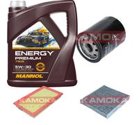 KAMOKA Controllo Set MANNOL Energy Premium 5W-30 5L Per Suzuki Vitara 1.6