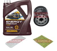 KAMOKA Controllo Set MANNOL Energy Premium 5W-30 5L Per Toyota IQ 1.0