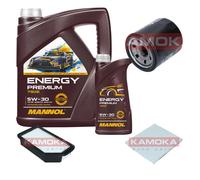 Kamoka Controllo Set mannol Energy Premium 5W-30 6L per Kia Rio (III)