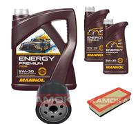 Kamoka Controllo Set mannol Energy Premium 5W-30 7L per Alfa Romeo Gt 1.8 Ts