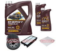 KAMOKA Controllo Set MANNOL Energy Premium 5W-30 7L Per KIA Carnival/Grand