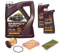 Kamoka Controllo Set mannol Energy Premium 5W-30 7L per Opel Combo