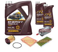 Kamoka Controllo Set mannol Energy Premium 5W-30 7L per Opel Corsa. C
