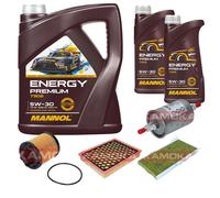 Kamoka Controllo Set mannol Energy Premium 5W-30 7L per Opel Vectra C Cccc