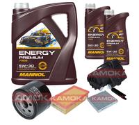 KAMOKA Controllo Set MANNOL Energy Premium 5W-30 7L Per Renault Modus/Grand
