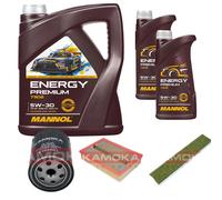 Kamoka Controllo Set mannol Energy Premium 5W-30 7L per VW Sharan 1.9