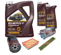 Kamoka Controllo Set mannol Energy Premium 5W-30 7L per VW Sistema Sharan 1.9