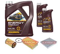 KAMOKA Controllo Set MANNOL Energy Premium 5W-30 7L Per VW Touran 2.0 TDI