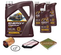 Kamoka Controllo Set mannol Energy Premium 5W-30 8L per Filtro Honda Civic