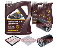 KAMOKA Controllo Set MANNOL Energy Premium 5W-30 8L Per KIA Sorento I 2.5