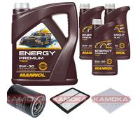 KAMOKA Controllo Set MANNOL Energy Premium 5W-30 8L Per KIA Sorento I 2.5