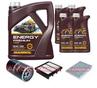 Kamoka Controllo Set mannol Energy Premium 5W-30 9L per Hyunday i30