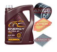 KAMOKA Controllo Set MANNOL Energy Ultra JP 5W-20 5L Per Ford Puma Fiesta
