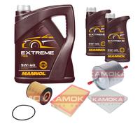 Kamoka Controllo Set mannol extreme 5W-40 7L per Volvo V70, II 2.4 2.5 T