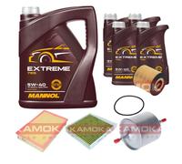 KAMOKA Controllo set MANNOL Extreme 5W-40 9L per Volvo V70 II 2.4 2.5 T S60