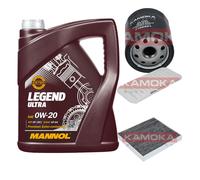 Kamoka Controllo Set mannol Legend Ultra 0W-20 5L per Toyota Yaris