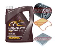 KAMOKA Controllo Set MANNOL LONGLIFE 508/509 0W-20 5L Per VW Polo 1.0 Seat