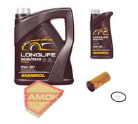 Kamoka Controllo Set mannol Longlife 508/509 0W-20 6L per Toyota Supra 2.0