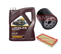 KAMOKA Controllo Set MANNOL Longlife 5W-30 5 L per Lancia Phedra 2.0 Zeta