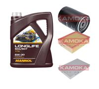 KAMOKA Controllo set MANNOL Longlife 5W-30 5L per Audi A4 Cabriolet 1.8 T
