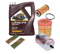 KAMOKA Controllo Set MANNOL LONGLIFE 5W-30 5L Per Audi A6 2.0 TFSI