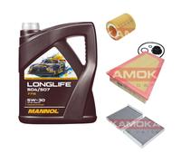KAMOKA Controllo Set MANNOL Longlife 5W-30 5L Per BMW 5 Serie 520i 528i