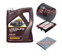 KAMOKA Controllo Set MANNOL LONGLIFE 5W-30 5L Per Chevrolet Aveo Stufenheck