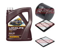 KAMOKA Controllo Set MANNOL LONGLIFE 5W-30 5L Per Chevrolet Matiz 0.8 LPG