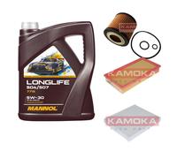 Kamoka Controllo Set mannol Longlife 5W-30 5L per Per VW Polo 1.2 12V Seat Altea