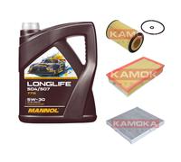 KAMOKA Controllo Set MANNOL LONGLIFE 5W-30 5L Per VW Passat Variant 2.0 TDI