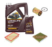 KAMOKA Controllo set MANNOL Longlife 5W-30 6L per VW Passat Variant 2.0 TDI