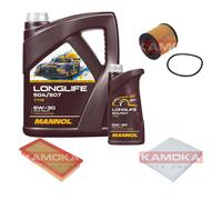 KAMOKA Controllo Set MANNOL LONGLIFE 5W-30 6L Per VW Polo 1.4 FSI